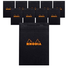 RHODIA 記事本網格 No 16 A5, 黑色, 10片