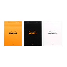 RHODIA 帶襯裡的記事本 No 16 A5 3p, 橙色、黑色、白色, 1套