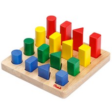 VOILA 形狀的木製拼圖, 1套, 16件