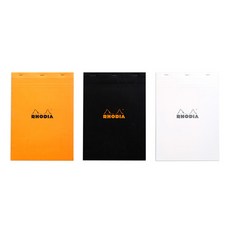 RHODIA 記事本網格 No 18 A4 3p, 橙色、黑色、白色, 1套