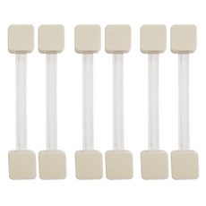 aguard 鈕扣型抽屜安全鎖 2入, 白色, 3組