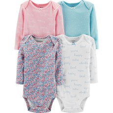 카터스 여아용 4팩 플로럴 오리지널 바디수트