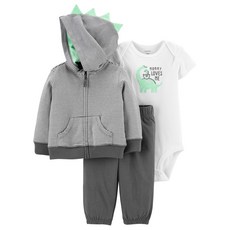 카터스 남아용 3피스 다이너소어 리틀 자켓 세트