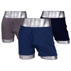 TERAWOOD 男款素色寬鬆四角內褲 3入組