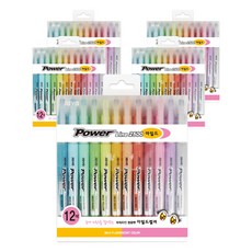 JAVAPEN 柔和色系螢光筆 12色, Mild, 5組