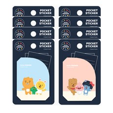 아이콘스 카카오 리틀프렌즈 포켓스티커, 랜덤 발송, 8개입