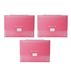 morning glory 簡約文件袋, 粉紅色, 3個