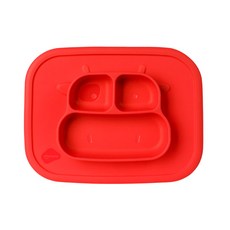 실리만 실리콘 젖소 흡착식판 WSB261, 다홍, 1개