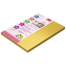 종이문화 두꺼운펄지 트윙클스타 200g 8절 No.07 금색, 50개