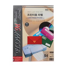 FLOW'M 標籤用標籤紙 FL4609, 54格, 100張