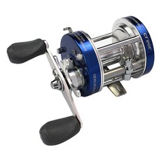 AMSAN 韓國全金屬長筒魚餌繞線器左手柄, CL50, 藍色