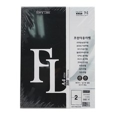 FLOW'M 迷你繽紛 物流管理用標籤紙 FL4102, 2格, 100個