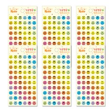 쁘띠팬시 싱글벙글 칭찬스티커 DA5237, 혼합 색상, 6개