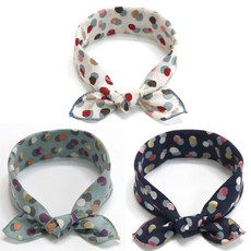 MIMIKID 女童圓點圖案小圍巾 3入組