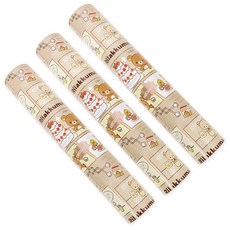 투영디자인 리락쿠마포장지 소 26.5 x 1800 cm, 베이지, 3개입