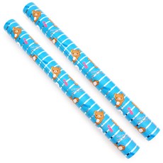 투영디자인 리락쿠마포장지 대 53 x 1800 cm, 블루, 2개입