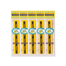 KIMONY 羽球高彈性柔軟螺旋孔洞握把布 KGT119, 黃色, 5個