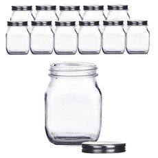 Mirkorea S 方形K玻璃瓶 800ml + 收縮膜套組, 12套