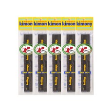KIMONY 羽球高彈力柔軟握把布 KGT118 5入, 黑色, 1套