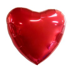 PartyPang 心形鋁箔氣球 46cm, 紅色, 10個