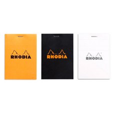 RHODIA 記事本網格 No12 85 x 120 毫米, 橙色、黑色、白色, 3片