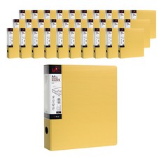 VICDREAM 新材質D型環活頁夾 5cm 3孔, 35入, 黃色