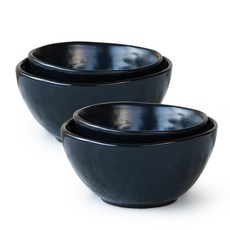 PRELUDE 素色陶瓷餐碗組 4入, 黑色, 單品