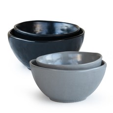 PRELUDE 多合一素色餐碗組, 混色, 空氣黑+灰+款待黑+灰