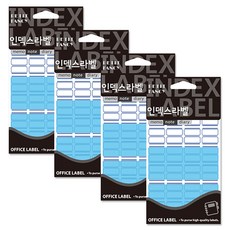 브띠팬시 보호 필름라벨 20-F101B, 청색, 15개입, 4개