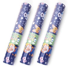 투영디자인 뽀로로 포장지 소 26.5 x 1800cm, 네이비, 3개입