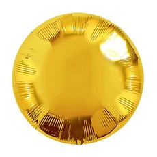 PartyPang 圓形銀箔氣球 46cm, 金色, 10入