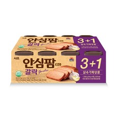 해표 안심팜 갈릭 캔햄, 4개입, 340g