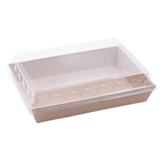 牛皮紙方形便當盒 DHP-618-35 18.3*13.2*3.5cm, 1套, 15個