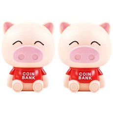 POPO FANCY 快樂小豬撲滿, 紅色, 2個