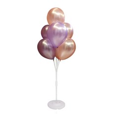 WOW PARTY KOREA 氣球支架組 130cm, 珠光粉 + 珠光紫, 1套