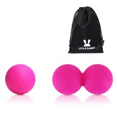 리틀래빗 TEP 골든 마사지볼 2종세트 + 파우치, 핑크, 1세트