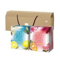 아워티 기프트세트, 레몬 얼그레이 티 16p + 오렌지 자몽 블랙티 16p, 1세트
