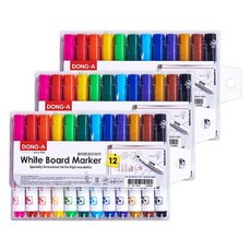 DONG-A 白板筆12色套組, 混色, 3套