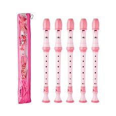 直笛 6入+收納袋 粉色 隨機出貨, 粉色的