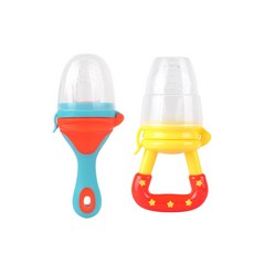 Bebelock 咬咬樂輔食器兩入組, 薄荷綠+黃色, 1組