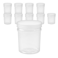 Bom91 圓形透明密封罐 500ml, 密封罐+螺旋蓋, 10個