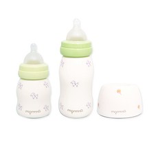 맘마 신생아 세라믹 도자기 젖병 320ml + 220ml + 수유등, 0~3세, 퍼피그린, 1개