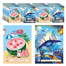 YOUNG ART 小學10格國語筆記本 20張 男孩用 20頁 + 女孩用 20頁, 隨機出貨, 1套