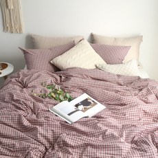 CASA VERDE 櫻桃秀 被套, 紅色格紋