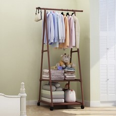 YEEUN 移動貨架衣架, 棕色的