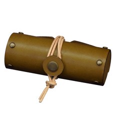 BlanchetNine 印章酷 義大利植鞣皮革印章盒, 卡其色