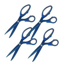 Alpha mall 鈦金剪刀 B-604 25.5cm, 藍色, 4入