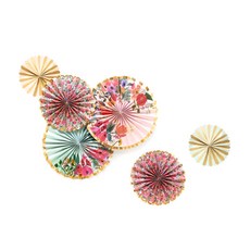 라이플페이퍼 GARDEN PARTY 파티 팬 천장장식 SMALL 2p + MEDIUM 2p + LARGE 2p, 혼합 색상