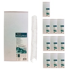 Fellowes 斐樂 綁定線環100p x 10件, 白色的, 12mm