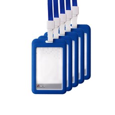 VICDREAM Milky ID 識別證 垂直款 附掛繩 VIC-6634 5入, 藍色, 2套